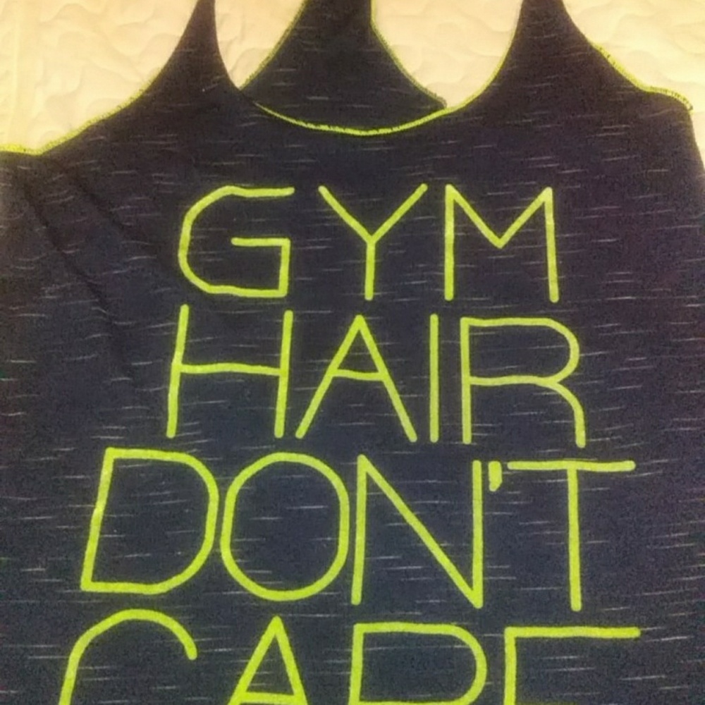 Tank Gym Hair Don't Care